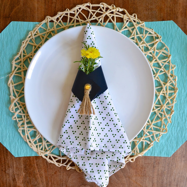 DIY napkin ring, tassel, table setting, eHow
