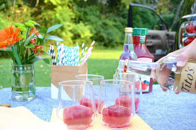 cocktails, drink recipe, spritzer, glam-gate, glam-gating, tailgate, party, flowers, styled shoot