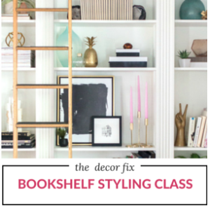 small bookshelf styling class image