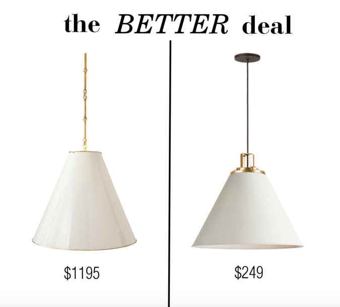 the better deal: cone pendant